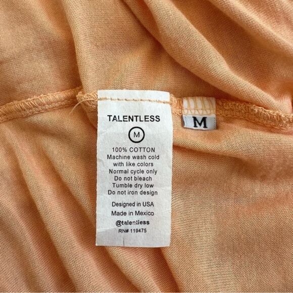 Talentless Modal Short Sleeve Tee in Peach - M - Picture 5 of 5
